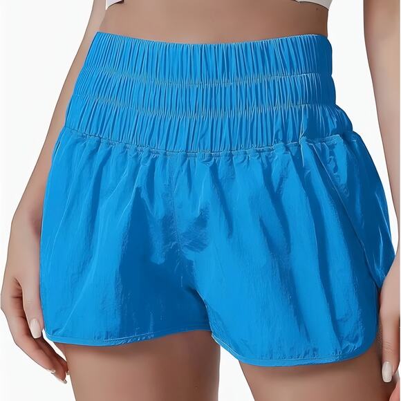 NWT Aurefin Women High Waist Athletic Active Nylon Outdoor Running Shorts Size 6 - Picture 1 of 8